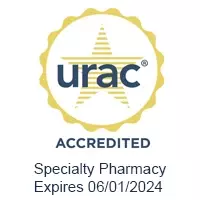 URAC accreditation seal for Gundersen Specialty Pharmacy.
