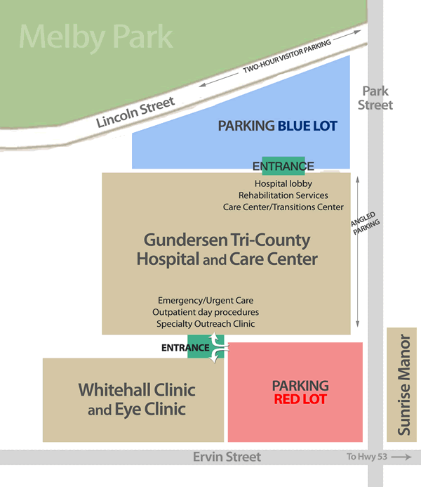 Gundersen Tri-County Whitehall Campus Map