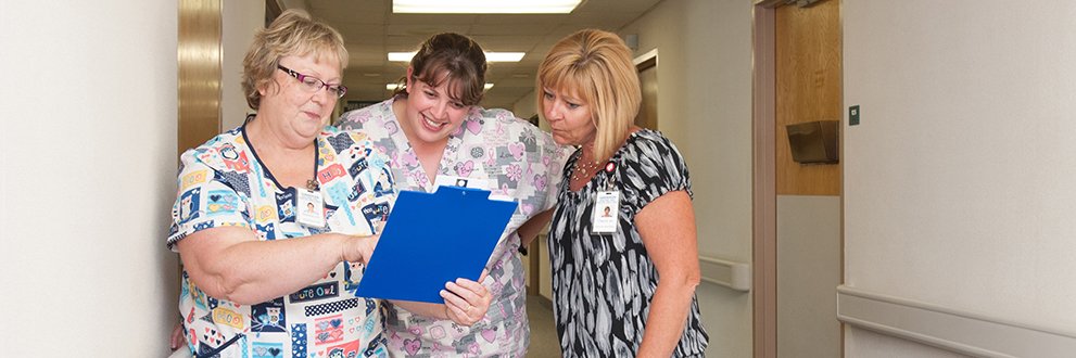nurses in hallway
