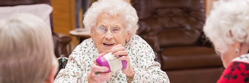 Residents enjoying their time at Gundersen Harmony Care Center.