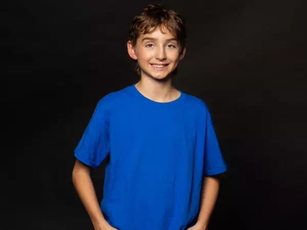 young boy smiling portrait