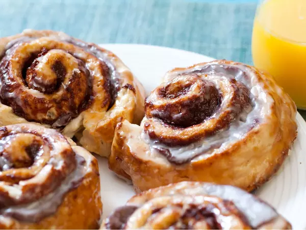 frosted cinnamon roll