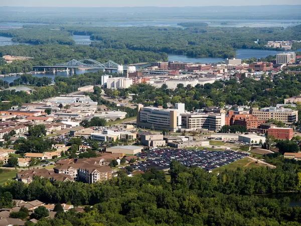 Aerial view of Gundersen's lacrosse campus.