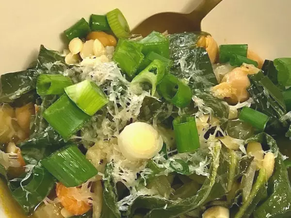 chickpea and orzo stew with collard greens soup recipe