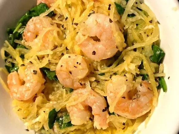 Shrimp scampi spaghetti squash recipe