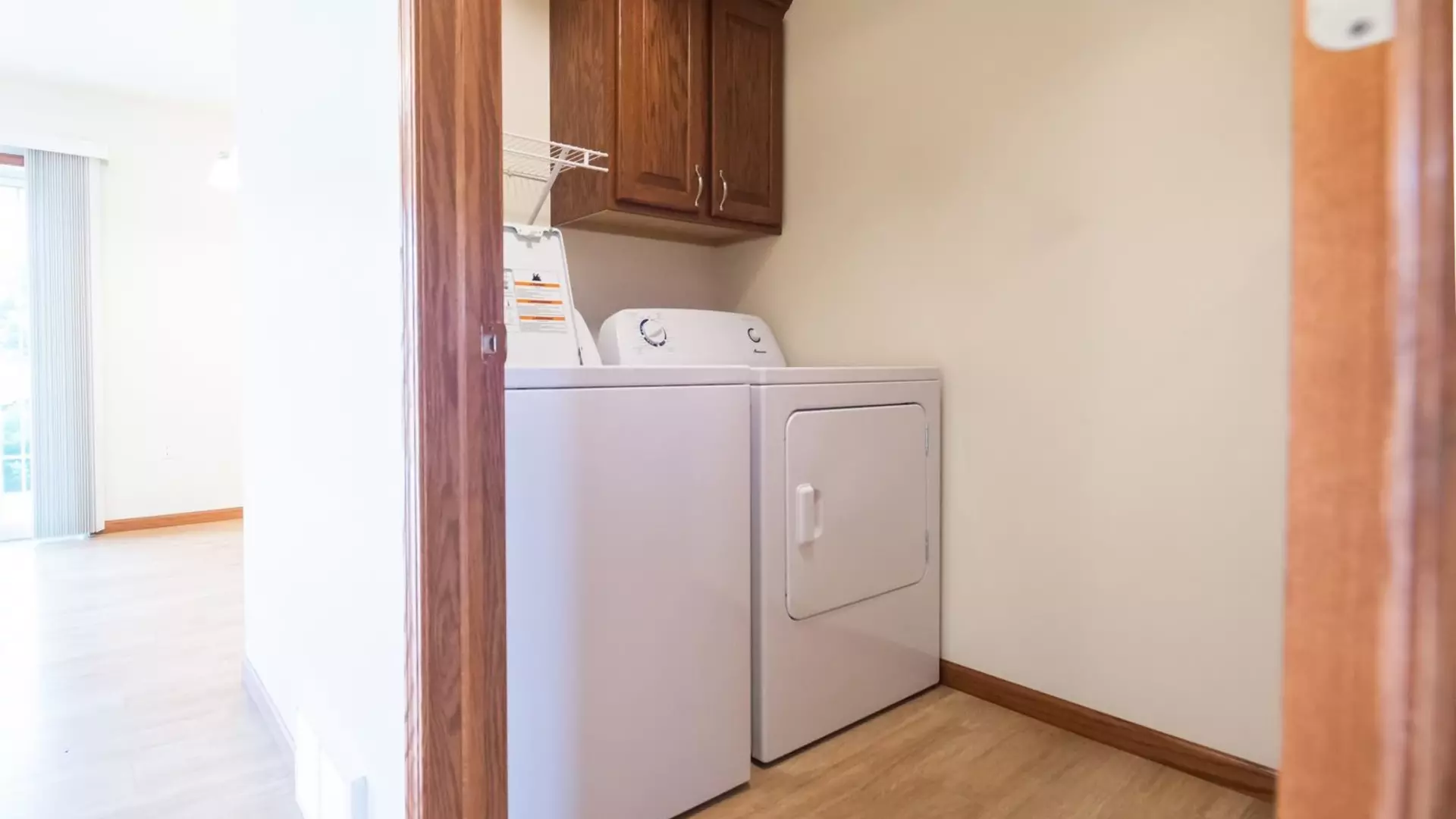 Laundry room in resident and fellow housing.