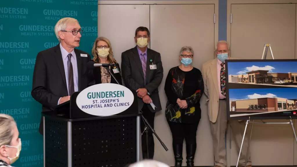 Governor Tony Evers awards Gundersen St. Joseph's Hospital and Clinics over $4M for new Elroy Clinic