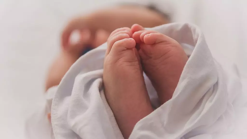 closeup of a baby's feet