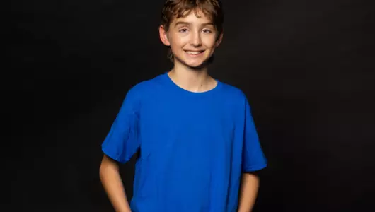 young boy smiling portrait