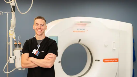 Portrait photoshoot in radiology of Grant mayer