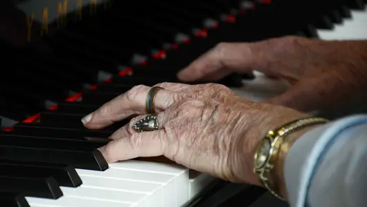 in the lobby of Emplify Health by Gundersen’s La Crosse Clinic