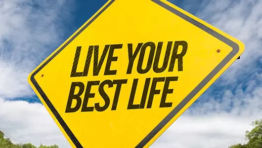 live your best life road sign