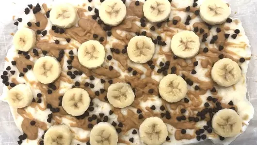 Peanut butter banana chocolate yogurt bark recipe