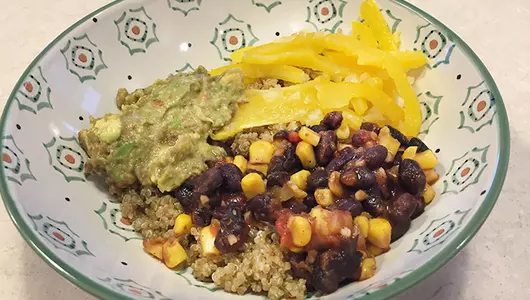 Mexican chicken quinoa bowl recipe