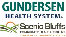 Gundersen Health System logo and Scenic Bluffs Community Health Centers logo
